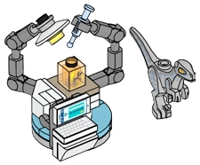 LEGO 122405 Raptor and Laboratory Table