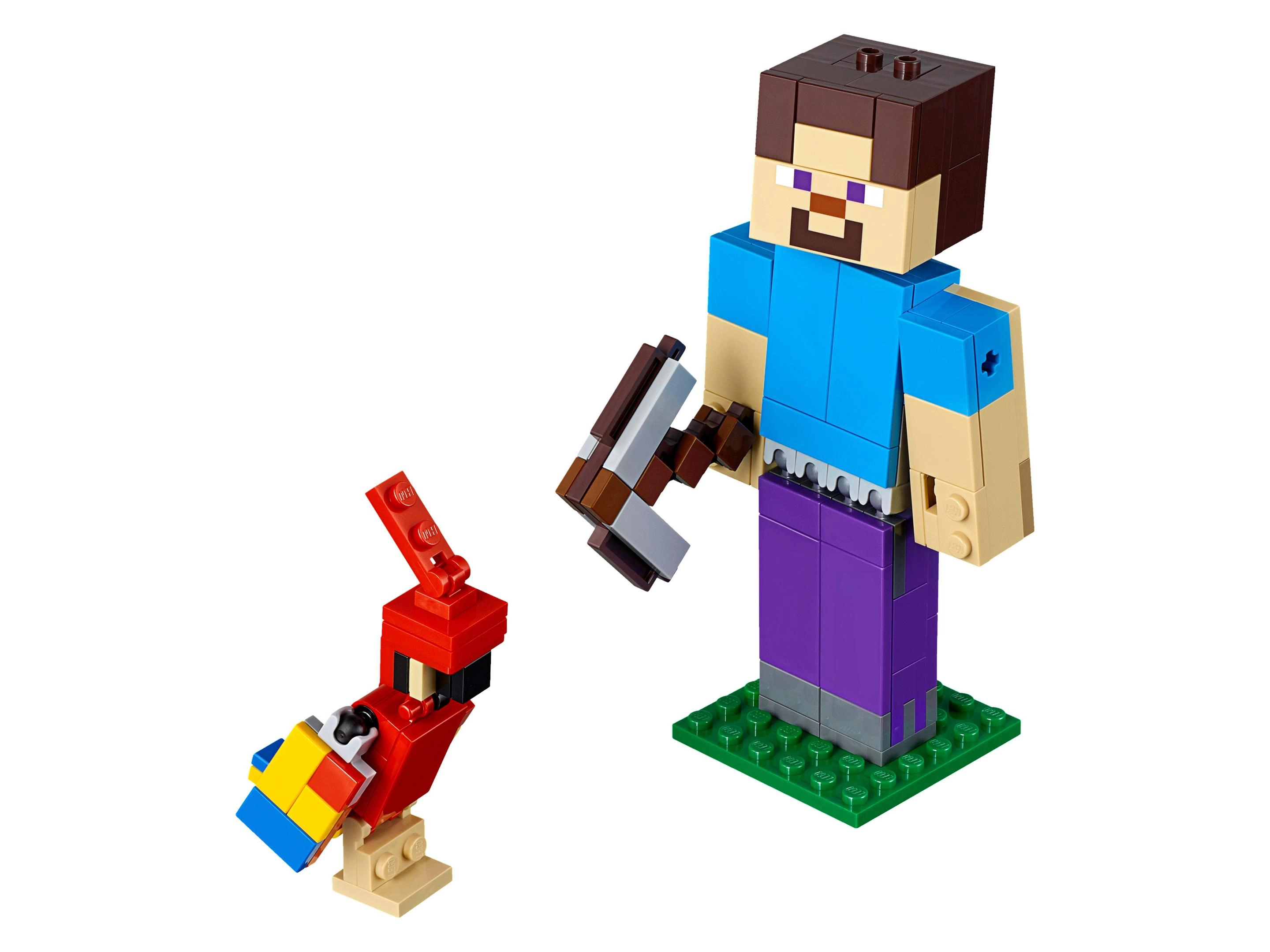 LEGO 21148 Minecraft Steve BigFig with Parrot