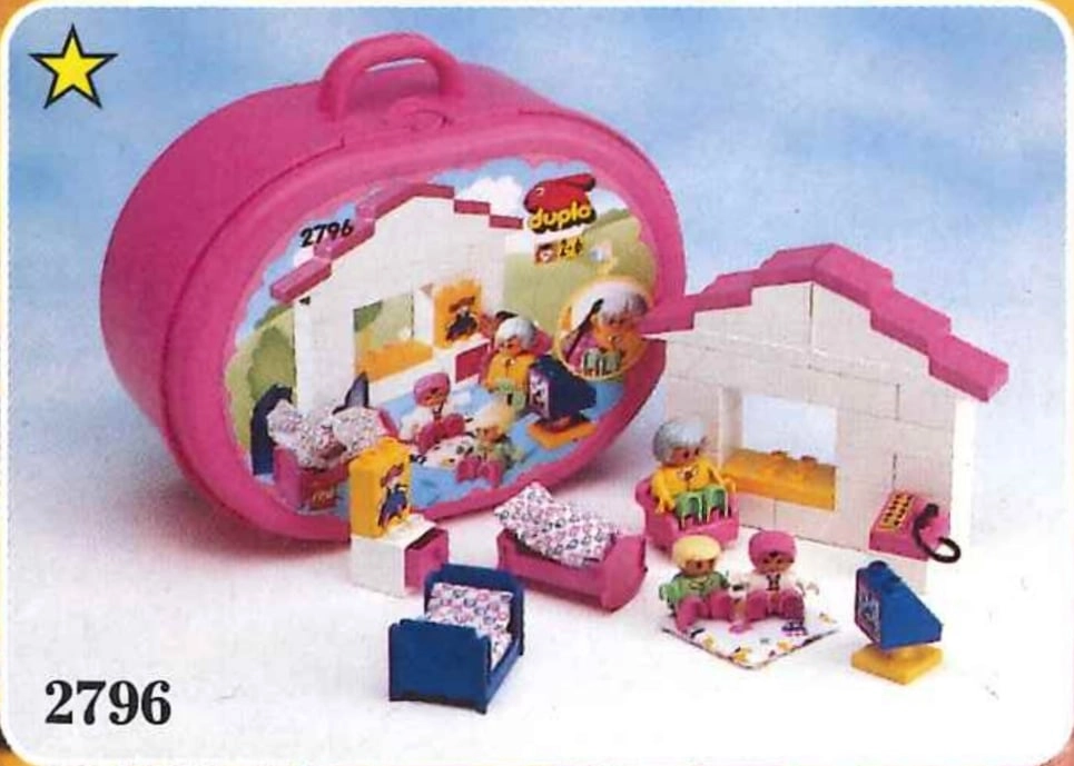 LEGO 2796 Pink Carry Case (Playhouse Carry Case)