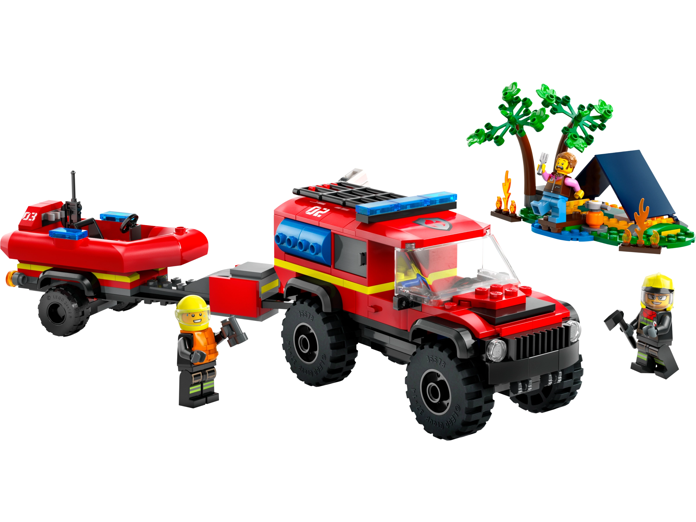 LEGO 60412 4x4 Fire Engine with Rescue Boat