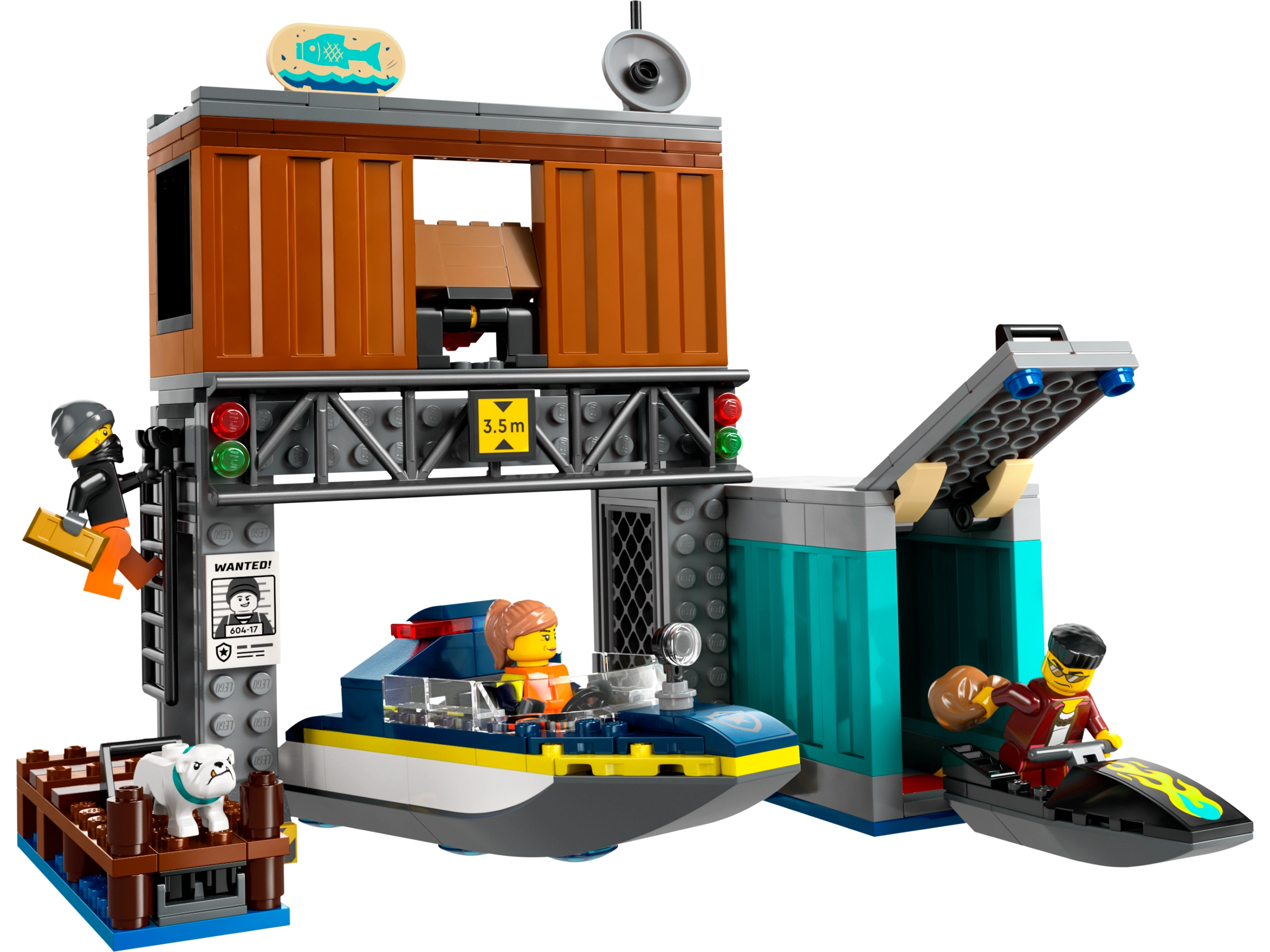 LEGO 60417 Police Speedboat and Crooks' Hideout