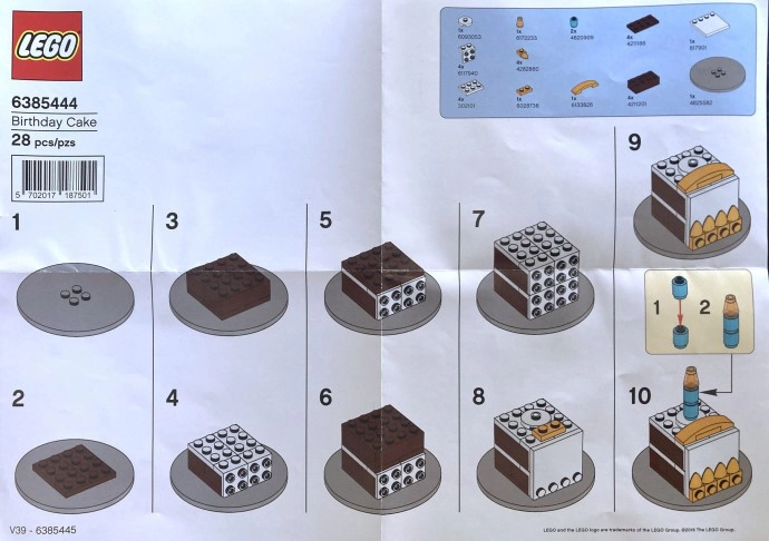 LEGO 6385444 Birthday Cake