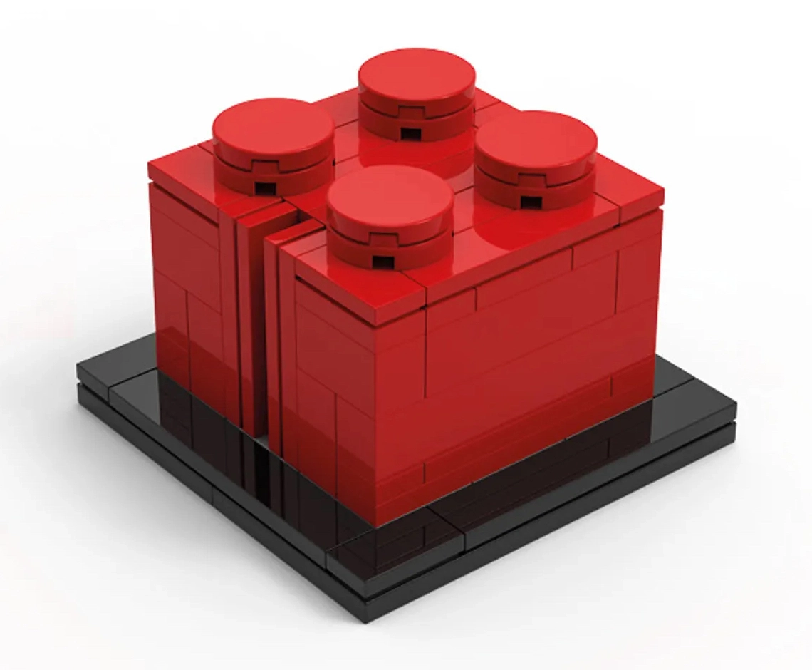 LEGO 6436693 Buildable 2 x 2 Red Brick