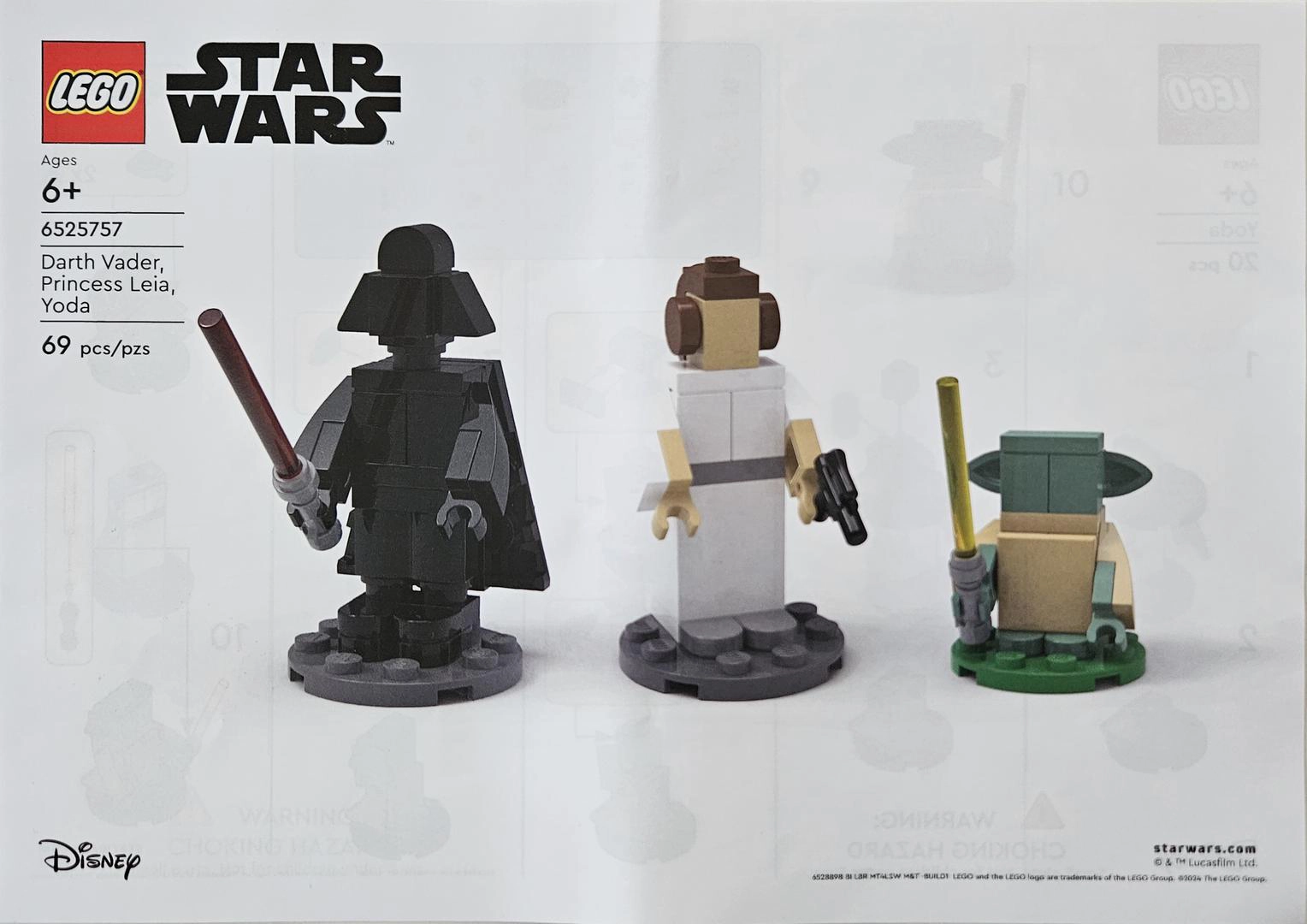 LEGO 6525757 "Darth Vader, Princess Leia, Yoda"