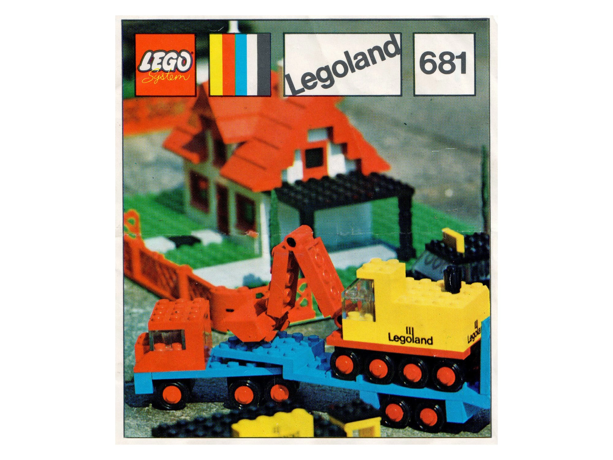 LEGO 681 Low-Loader with 4 Wheel Excavator