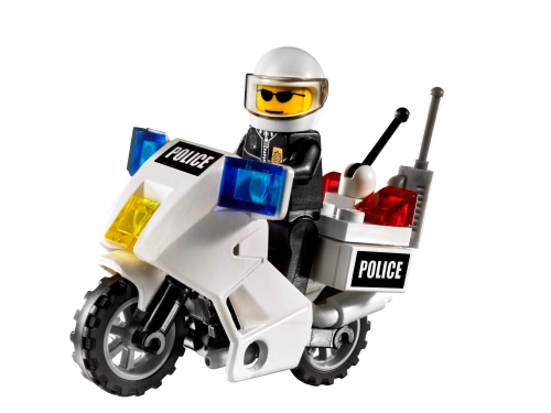 LEGO 7235 Police Motorcycle (Black Sticker Version)