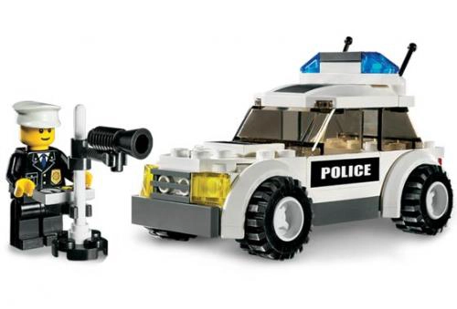 LEGO 7236 Police Car (Black Sticker Version)