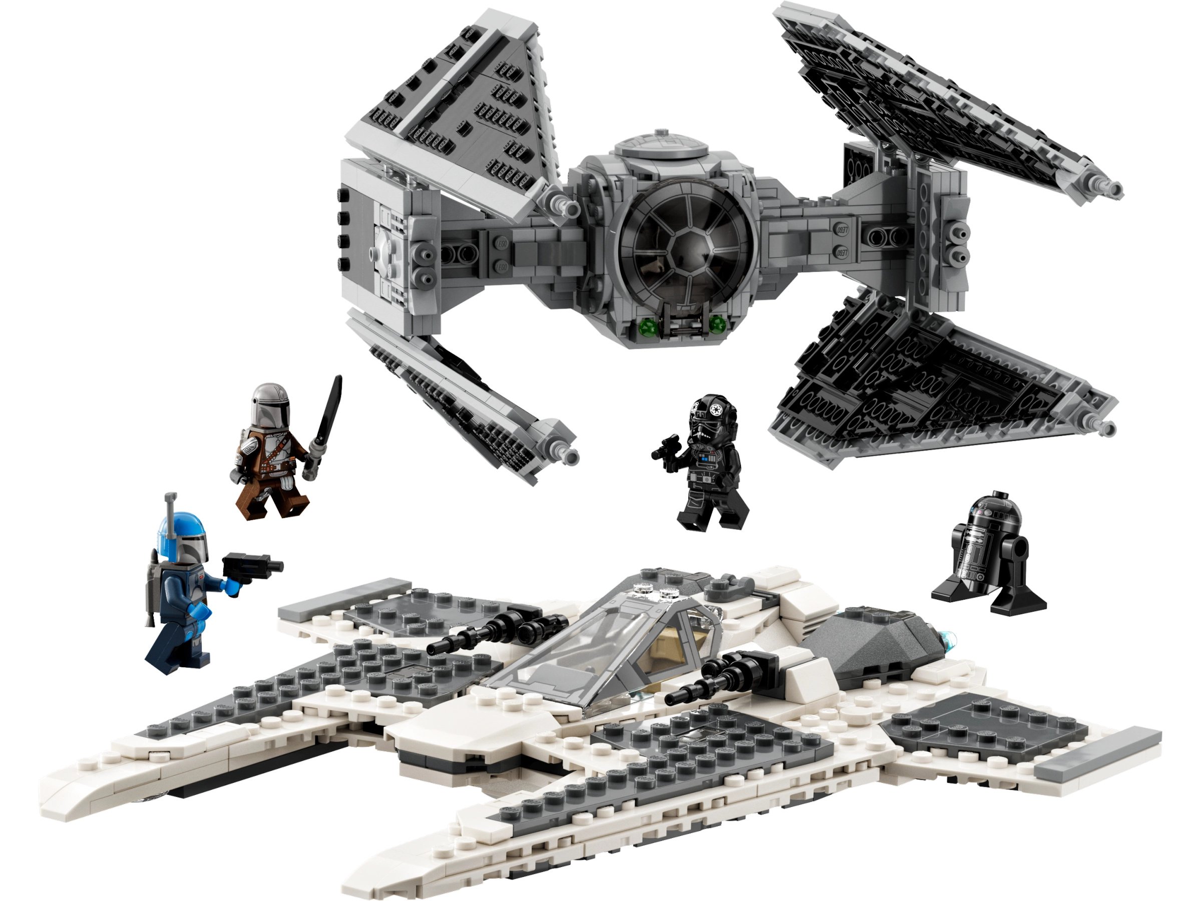 LEGO 75348 Mandalorian Fang Fighter vs. TIE Interceptor