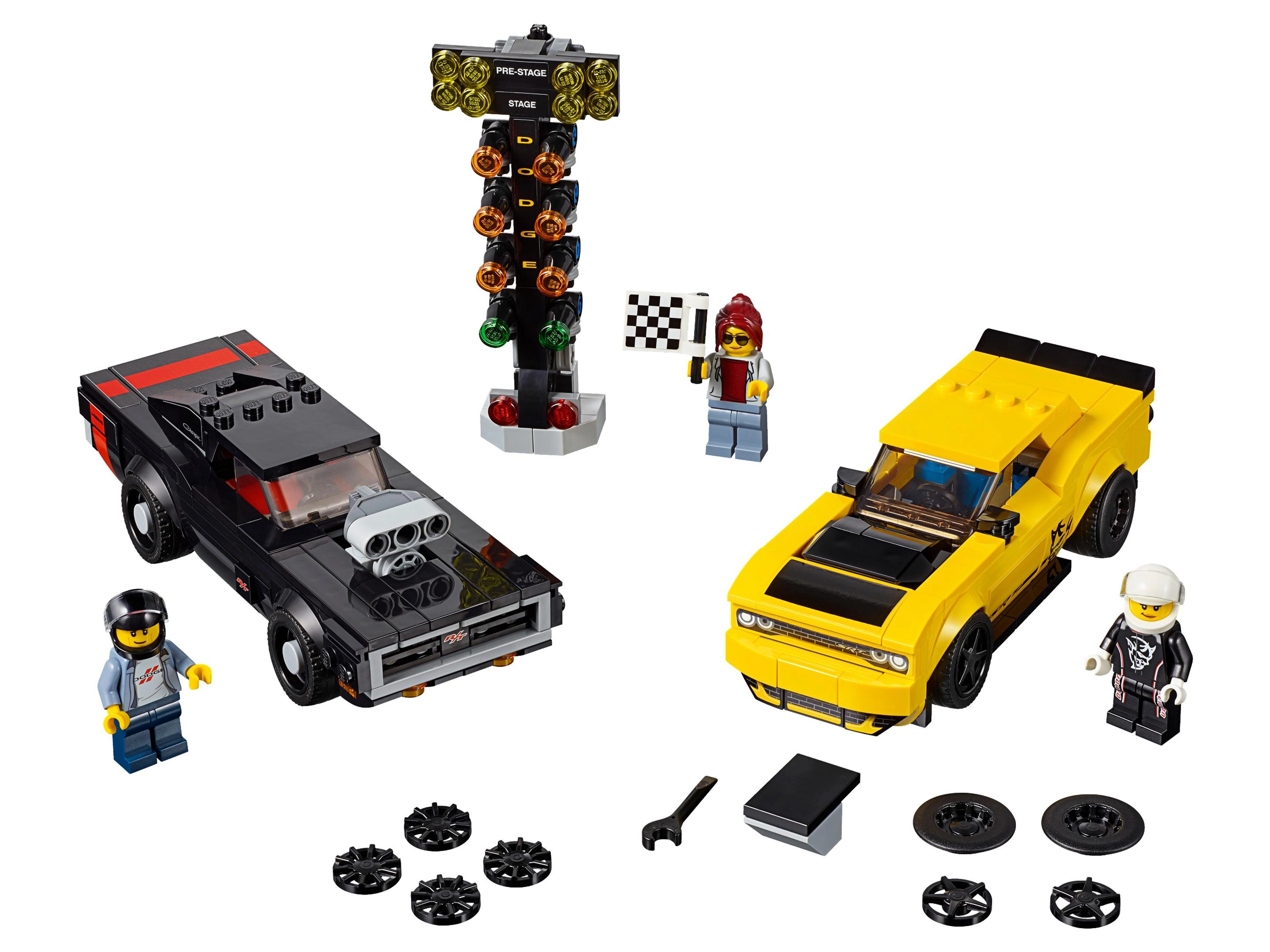 LEGO 75893 2018 Dodge Challenger SRT Demon and 1970 Dodge Charger R/T