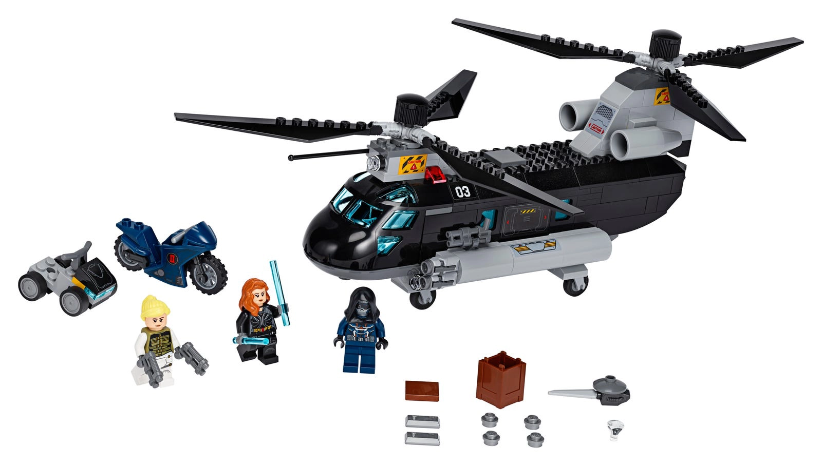 LEGO 76162 Black Widow's Helicopter Chase