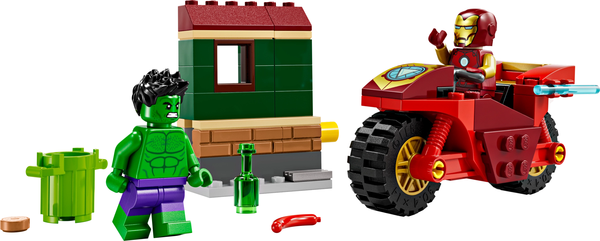 LEGO 76287 Iron Man with Bike and The Hulk