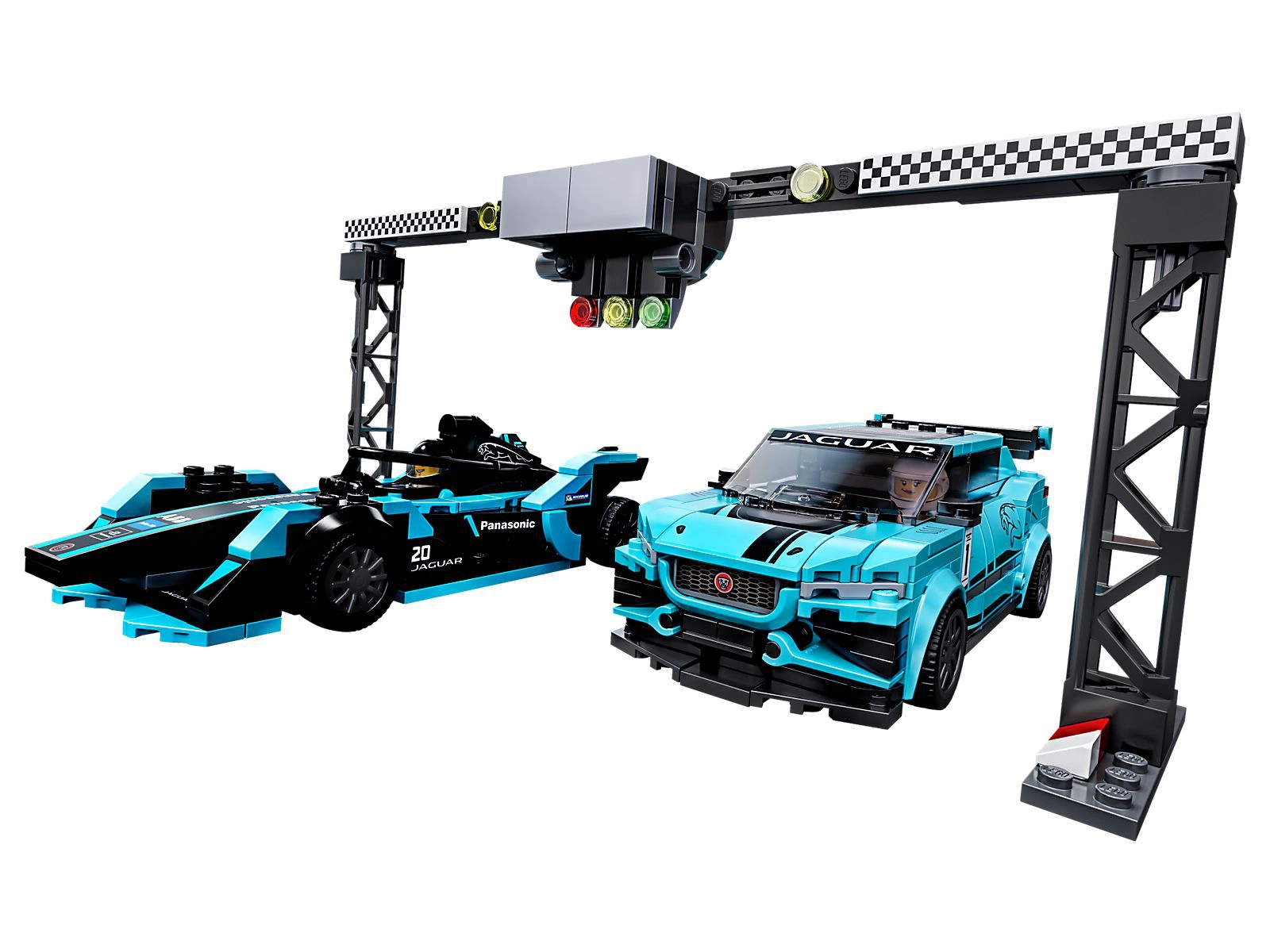 LEGO 76898 Formula E Panasonic Jaguar Racing GEN2 car & Jaguar I-PACE eTROPHY