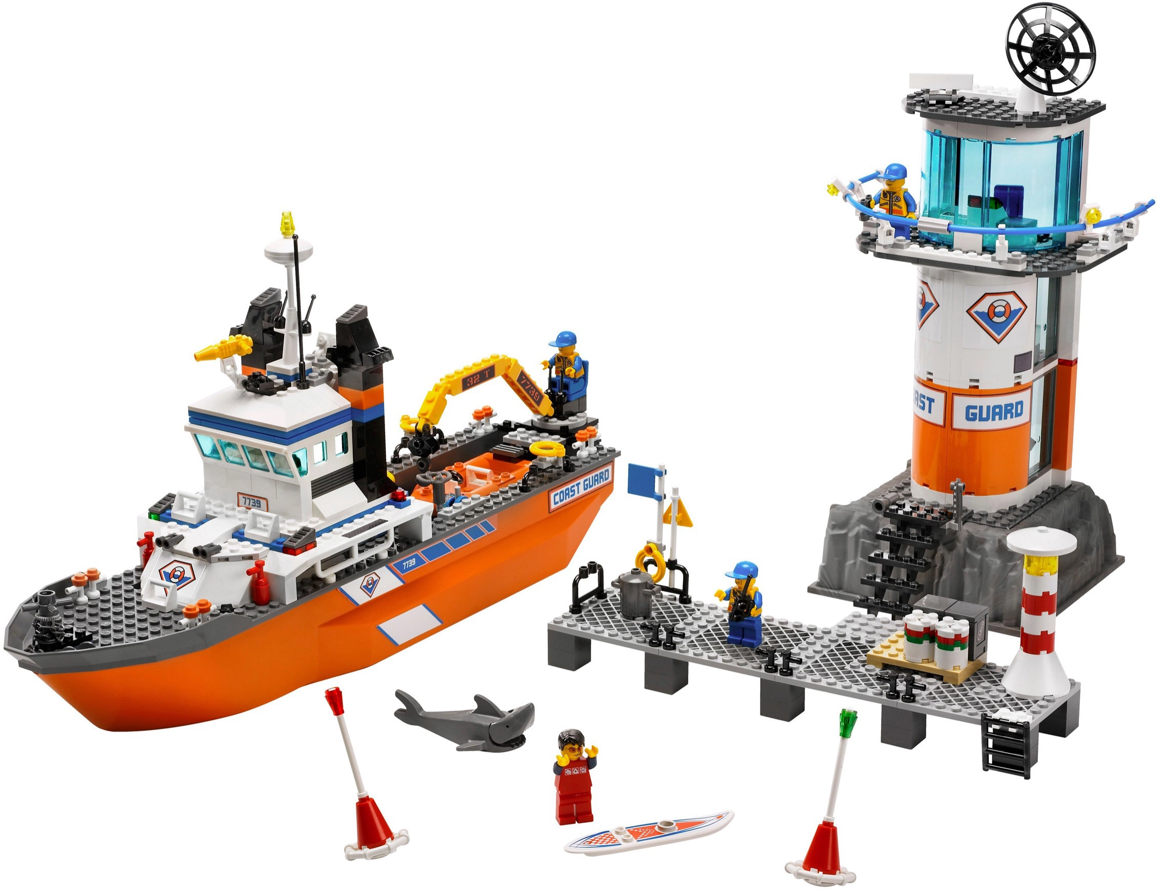 LEGO 7739 Coast Guard Patrol Boat and Tower