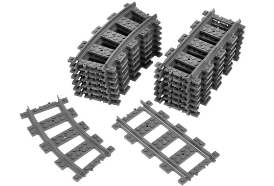 LEGO 7896 Straight and Curved Rails for RC Trains