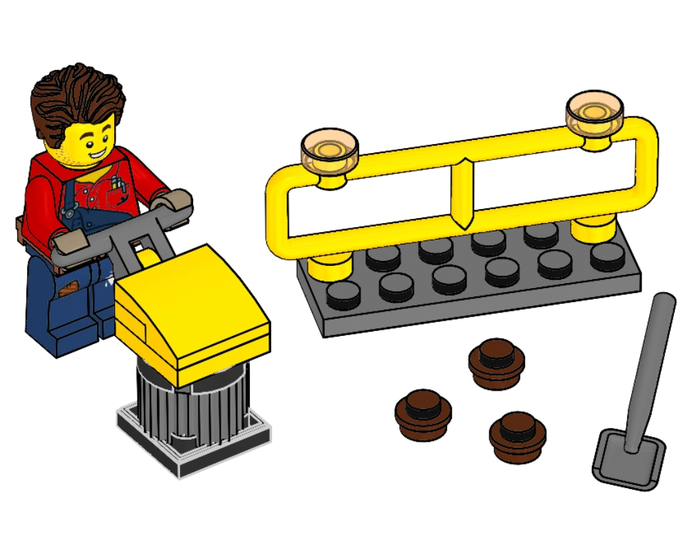 LEGO 952018 Harl Hubbs with Tamping Rammer