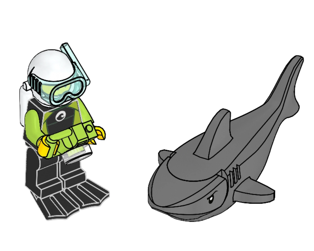 LEGO 952019 Scuba Diver and Shark